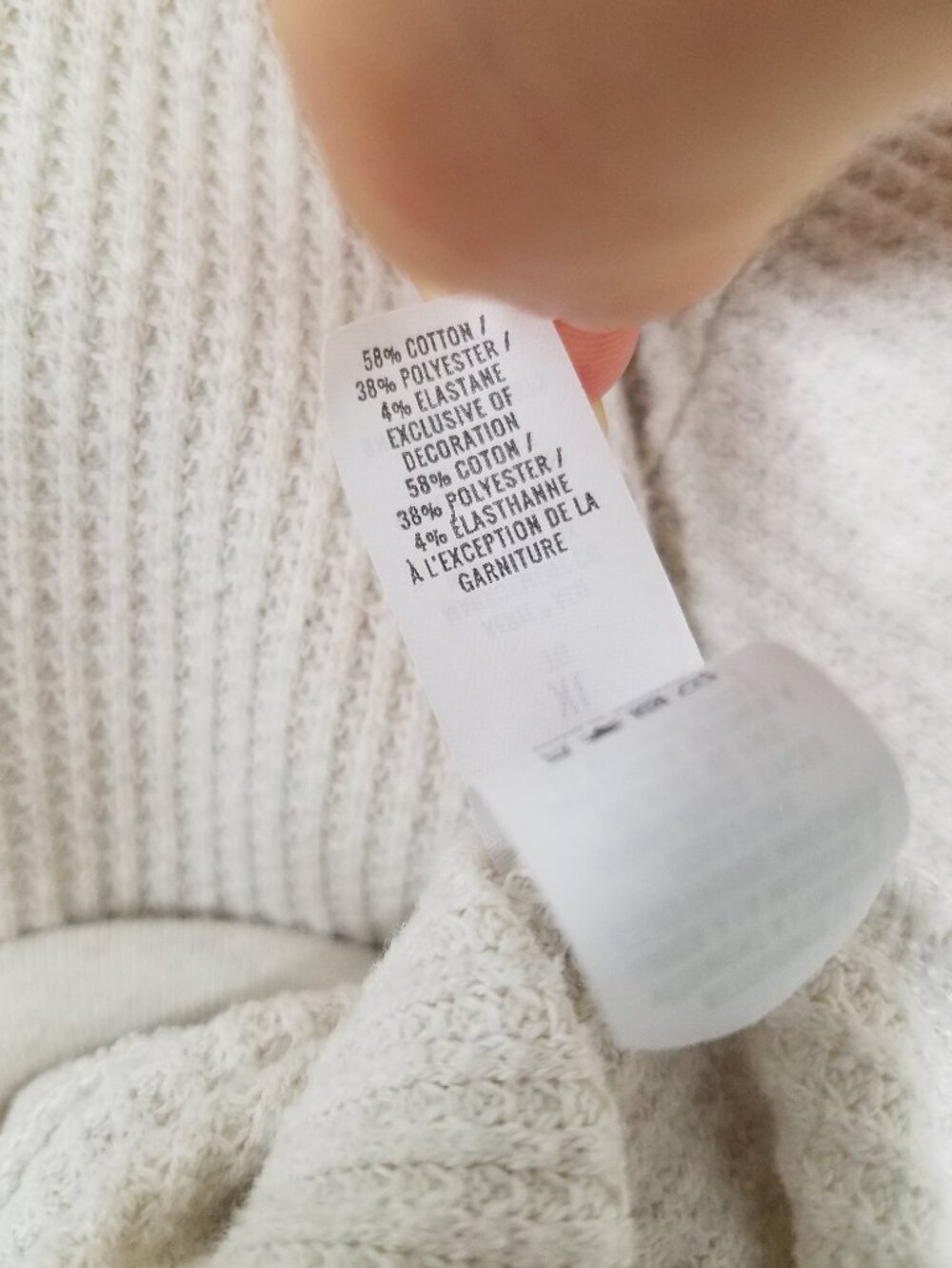 Like New Aerie Hoodie Waffle with Pockets Pullover Long Sleeve Size XL - Picture 5 of 5